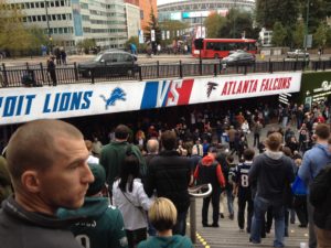 An Englishman on his way to a football game