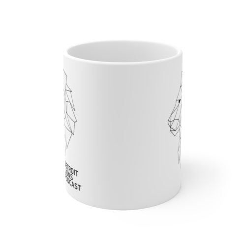 Detroit Lions Podcast Black Logo Ceramic Mug - Image 2