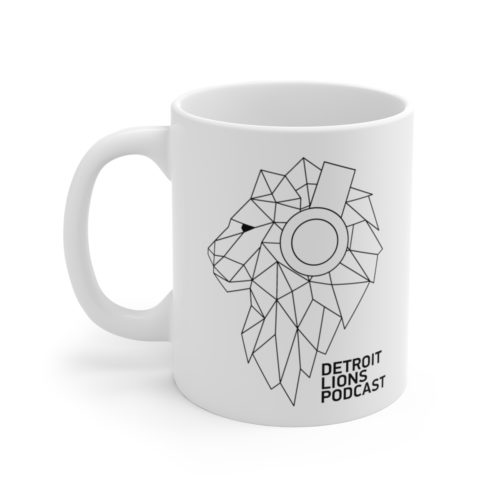 Detroit Lions Podcast Black Logo Ceramic Mug - Image 3