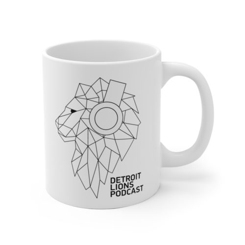 Detroit Lions Podcast Black Logo Ceramic Mug
