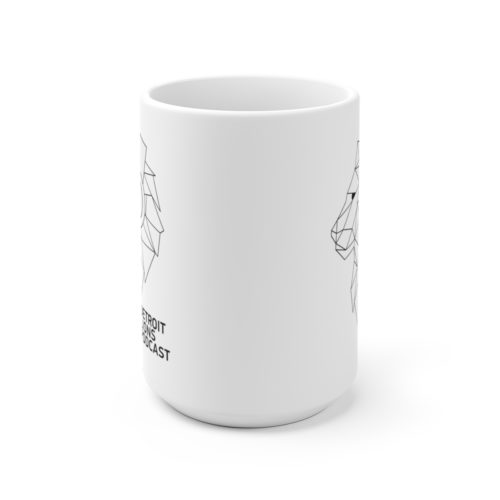 Detroit Lions Podcast Black Logo Ceramic Mug - Image 4