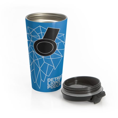 Detroit Lions Podcast White Logo Travel Mug - Image 5