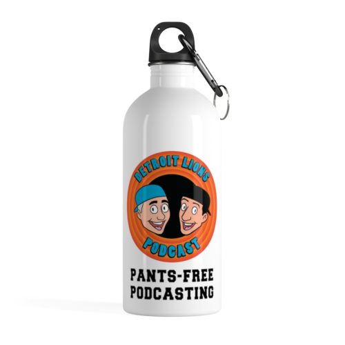 Detroit Lions Podcast Loony Logo Stainless Steel Water Bottle
