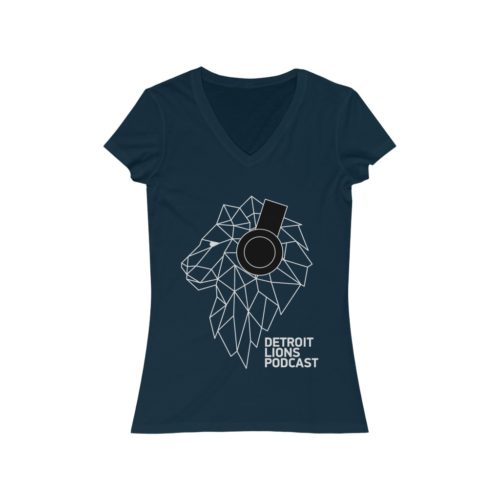 DLP White Logo Women's Jersey V-Neck Tee - Image 3