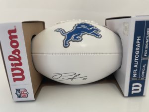Penei Sewell Autographed Football - Detroit Lions Podcast