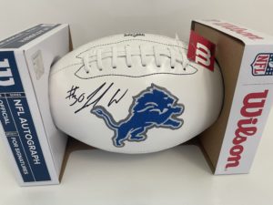 Jamaal Williams Autographed Football - Detroit Lions Podcast