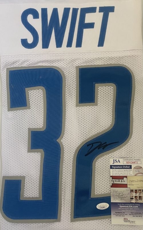 D'Andre Swift Autographed Jersey - Detroit Lions Podcast
