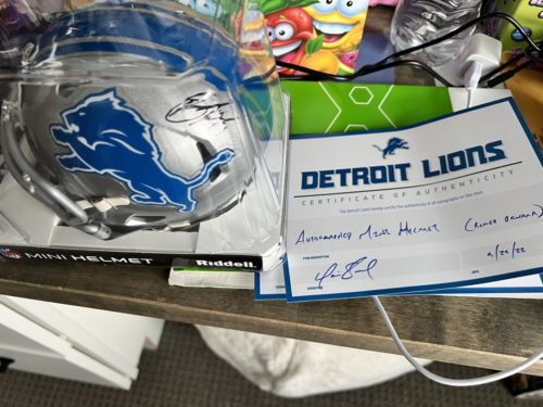 Romeo Okwara Mini Helmet - Detroit Lions Podcast
