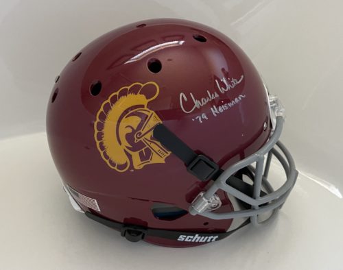 USC Charles White Autographed Full Size Riddell Replica Helmet with Certificate of Authenticity