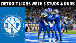 Quick Hits Detroit Lions Week 5 Studs and Duds - Detroit Lions Podcast