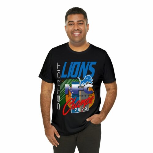 #1 Detroit Lions 2023 NFC North Champs Tee - Image 8