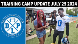 Jeff's at training camp and after Thursday's practice he had a few things to say. Terrion Arnold is learning the ropes and getting a feel for the receivers. James Houston is having an up and down first week of camp. Are we seeing big progress and big plays from Jameson Williams. We also had some interesting guests at practice, including a former offensive lineman who looks more like a tight end size now in retirement. Jake Bates put his best leg forward, Brodric Martin got some 1st-team reps, DJ Reader conquers Mt. Patricia and much more.
