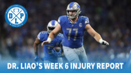 Dr. Liao has a report for you regarding the Detroit Lions injury situation coming out of the bye week. Will Christian Mahogany finally warm the bench for the team? Find out that and more in this episode.  Brian Branch gets closer to playing every day, but will it be this week? What about Frank Ragnow? Will the vaunted Detroit Lions offensive line finally be whole again? 