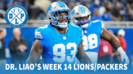 Dr. Liao takes a peak at the ever-growing list of Detroit Lions missing practices and going on IR. Who might make it back this week? Who might make it back for the playoffs? Who are we resigned to missing until next season.  Doc also looks at the Lions next opponent, Green Bay Packers. While they are healthier than the Lions, the Packers may be out Romeo Doubs and Jaire Alexander for Thursday night's game.